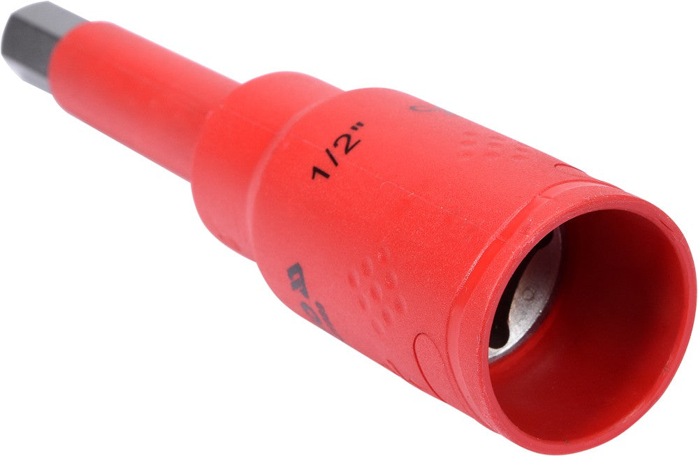 Izoliuotas antgalis elektrikui H4x75mm, 3/8" VDE (YT-21080)