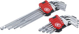 L tipo raktų rinkinys | ilgi | T-Star (Torx) T10 - T50 / Hex šešiakampis 1,5 - 10 mm | 18 vnt. (822)