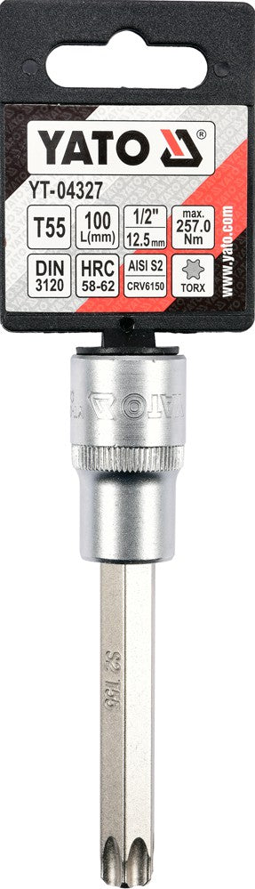 Бита в головке 1/2", S2, длина 100 mm, T55