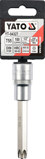 Бита в головке 1/2", S2, длина 100 mm, T55