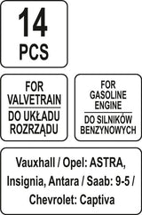Variklio fiksavimo įrankių rinkinys | Opel / Saab / Chevrolet (YT-06027)