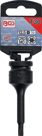 Antgalis smūginis | 12,5 mm (1/2") | T-star (Torx) T30 (5480-T30)
