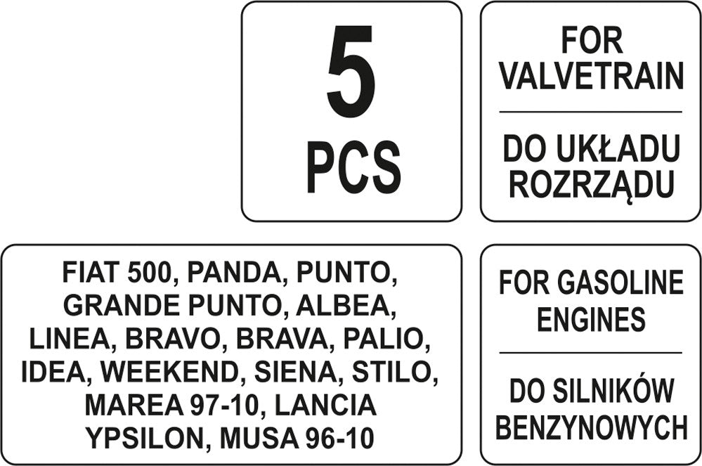 Variklio fiksavimo rinkinys | Fiat 1,2 16V (YT-06016)
