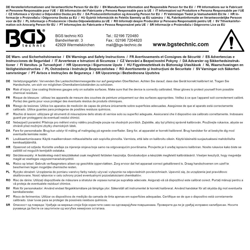 Dangos storio matuoklis | metaliniams ir nemetaliniams paviršiams (74406)