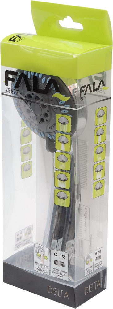 Dušo galvutė 5 funkcijų, chromuota, "Delta" (75627)
