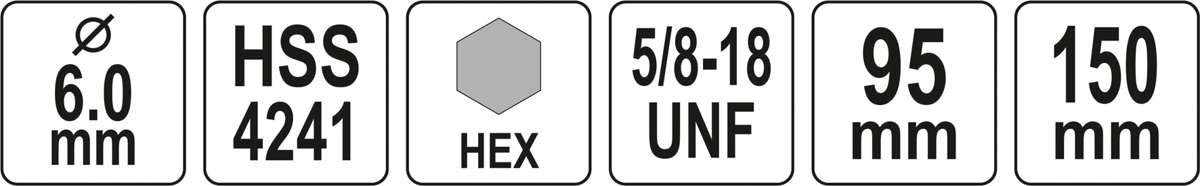 Laikiklis gręžimo karūnai TCT | 5/8"-18UNF | 10 mm Hex (YT-43991)