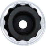 Galvutė žvakėms su guminiu laikikliu, 12 kampų | 12,5 mm (1/2") | 16 mm (2385)
