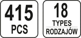 TRIM CLIPS ASSORTMENT FORD 415 PCS (YT-06660)