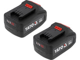 Akumuliatorinis kampinis šlifuoklis su 2 x 4Ah baterijomis | 18V | 125 mm (YT-828252)