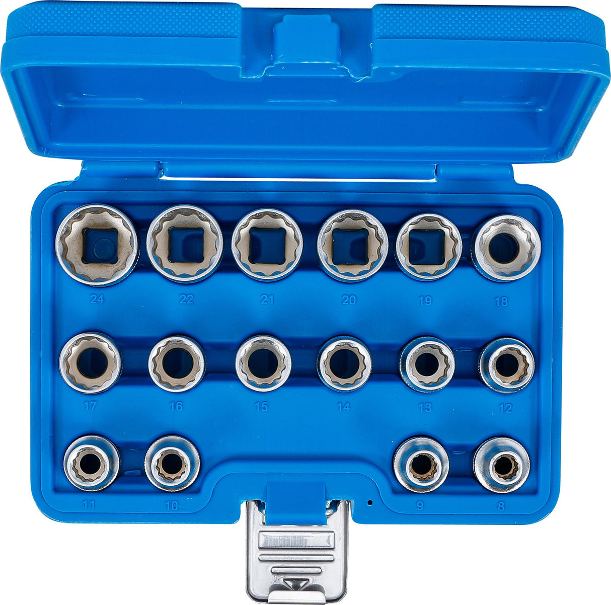 Galvučių rinkinys, 12 kampų | 12,5 mm (1/2") | 8 - 24 mm | 16 vnt. (2226)