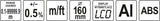 Matavimo ratas | keliamatis/odometras | 0,1 - 10 000 m (YT-71655)