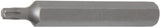 Antgalis | ilgis 75 mm | 10 mm (3/8") storis | T-Star (Torx) T27 (4567)