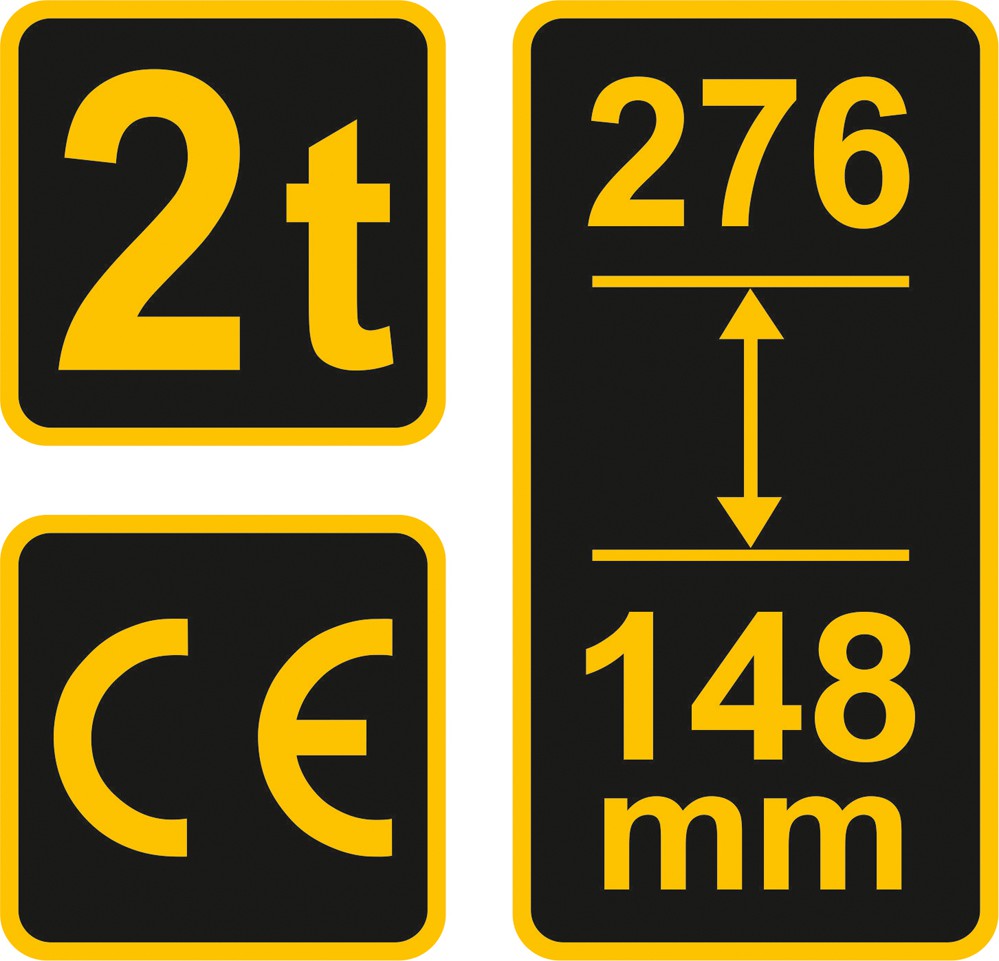 Hidraulinis domkratas 2 t, 148-276 mm TÜV/GS/CE (80012)