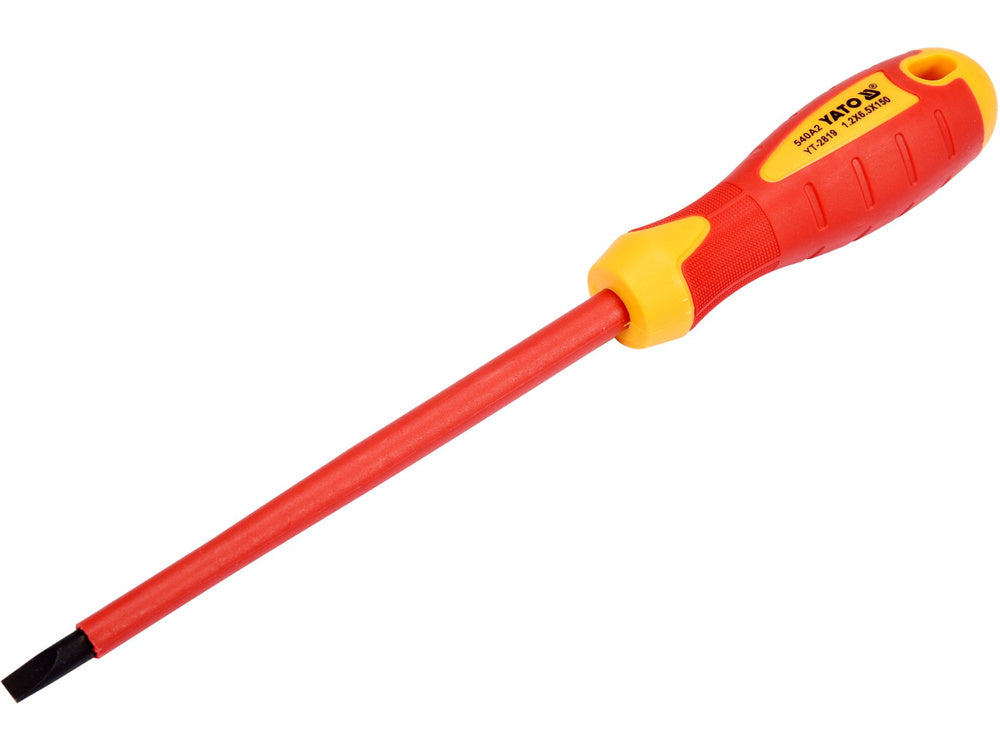 Izoliuotas atsuktuvas elektrikui | 1000V | 6,5x150 mm (YT-2819)