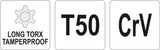 L tipo raktas | ilgas tipas | T-Star (su skyle) (Torx) T50 (YT-05522)