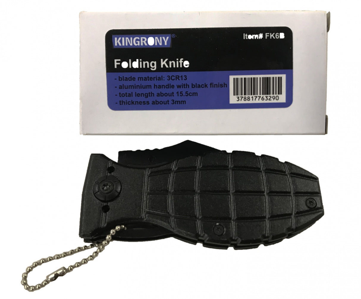 BENT KNIFE | ALUMINIUM HANDLE WITH BLACK FINISH | 15.5 CM (FK6B)