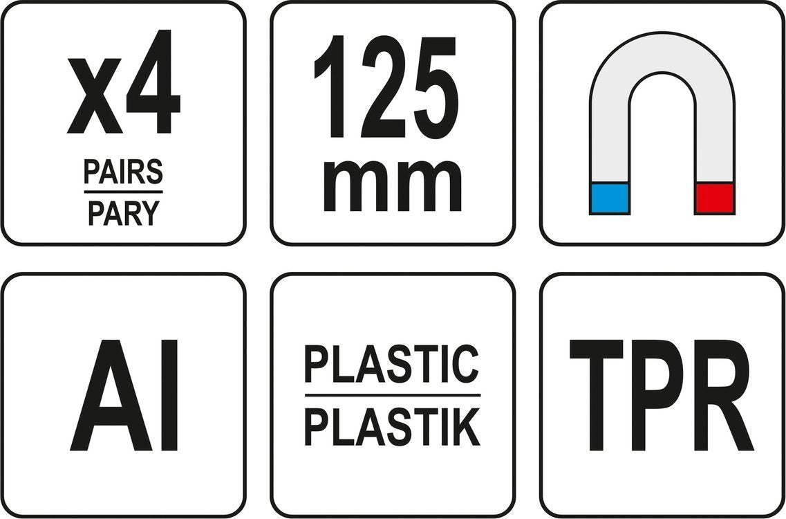 Набор защит для губок тисков | алюминий | 125 mm