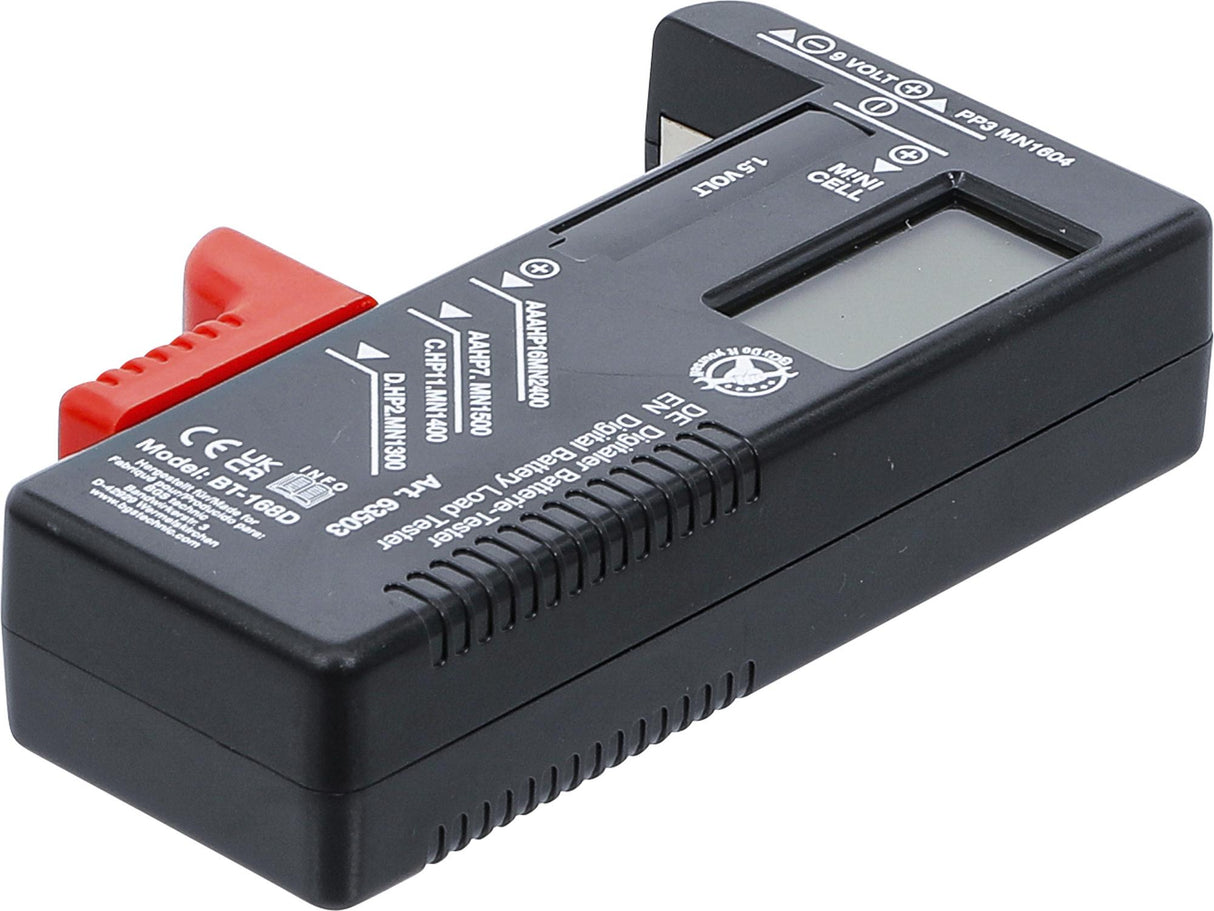 Skaitmeninis baterijos apkrovos testeris | 1,5 V / 9 V (63503)