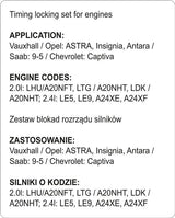 Variklio fiksavimo įrankių rinkinys | Opel / Saab / Chevrolet (YT-06027)