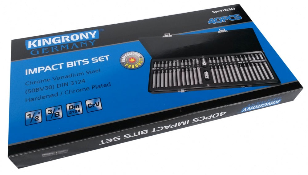 Antgalių rinkinys Cr-V, 40 vnt. (KR122040)