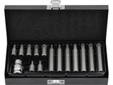 Antgalių rinkinys | T-Star su skyle (Torx) | 15 vnt. (YT-0417)