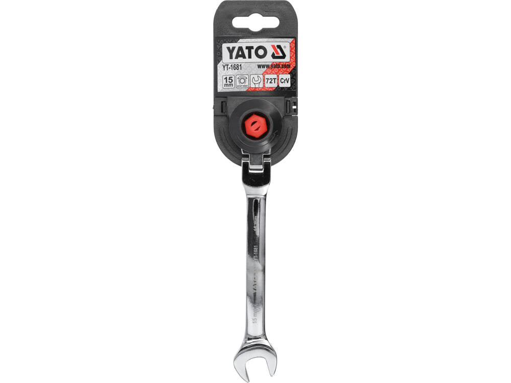 FLEXIBLE RATCHET COMBINATION WRENCH 15MM (YT-1681)