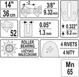 Pjovimo juosta 14" 3/8" 0,05" 52 (YT-84931)