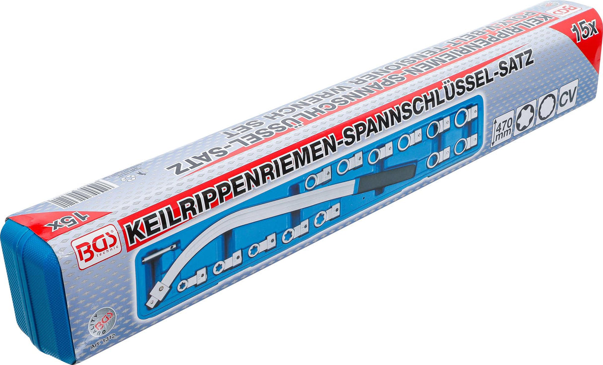 Diržo įtempimo raktai | 12 kampų 12 - 19 mm / E-tipo E10 - E18 (1312)