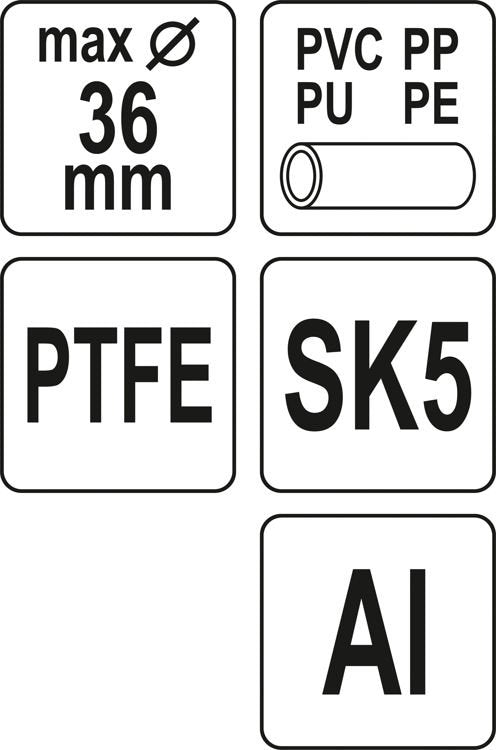 Vamzdžio pjoviklis | PTFE | 0-36 mm (YT-22270)