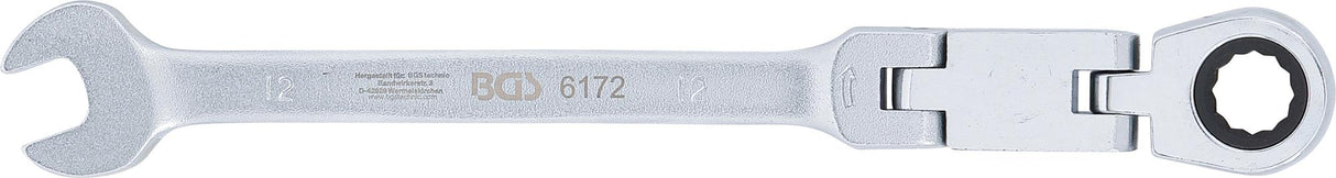 Kombinuotas raktas su terkšle | dvigubas šarnyras | 12 mm (6172)