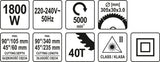 Торцовочная пила | лазер / функция подачи | 305 mm | 1800W