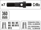 Kniediklis srieginėms kniedėms | M3, M4, M5, M6, M8, M10, M12 (YT-36127)
