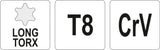 L tipo raktas | ilgas tipas | T-Star (Torx) T8 (YT-05492)