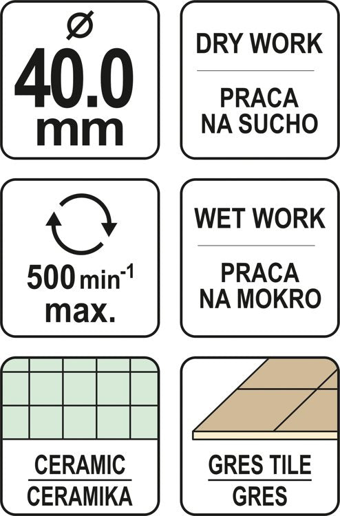 Алмазное сверло цилиндрическое | 40 mm