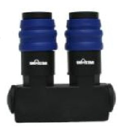 Oro paskirstytojas su 2 lizdais tiesus 1/4" (TSC-2)