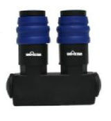 Oro paskirstytojas su 2 lizdais tiesus 1/4" (TSC-2)