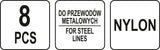 Žarnų blokavimo rinkinys | metaliniams vamzdeliams | 8 vnt. (YT-08391)