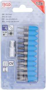 Antgalių rinkinys | 6.3 mm (1/4") | T-star (Torx) | 11 vnt. (784)