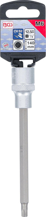 Бита в головке | длина 140 mm | 12,5 mm (1/2") | Spline (XZN) | M6