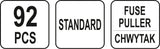 CAR FUSE ASSORTMENT STANDARD 92 PCS (YT-83142)