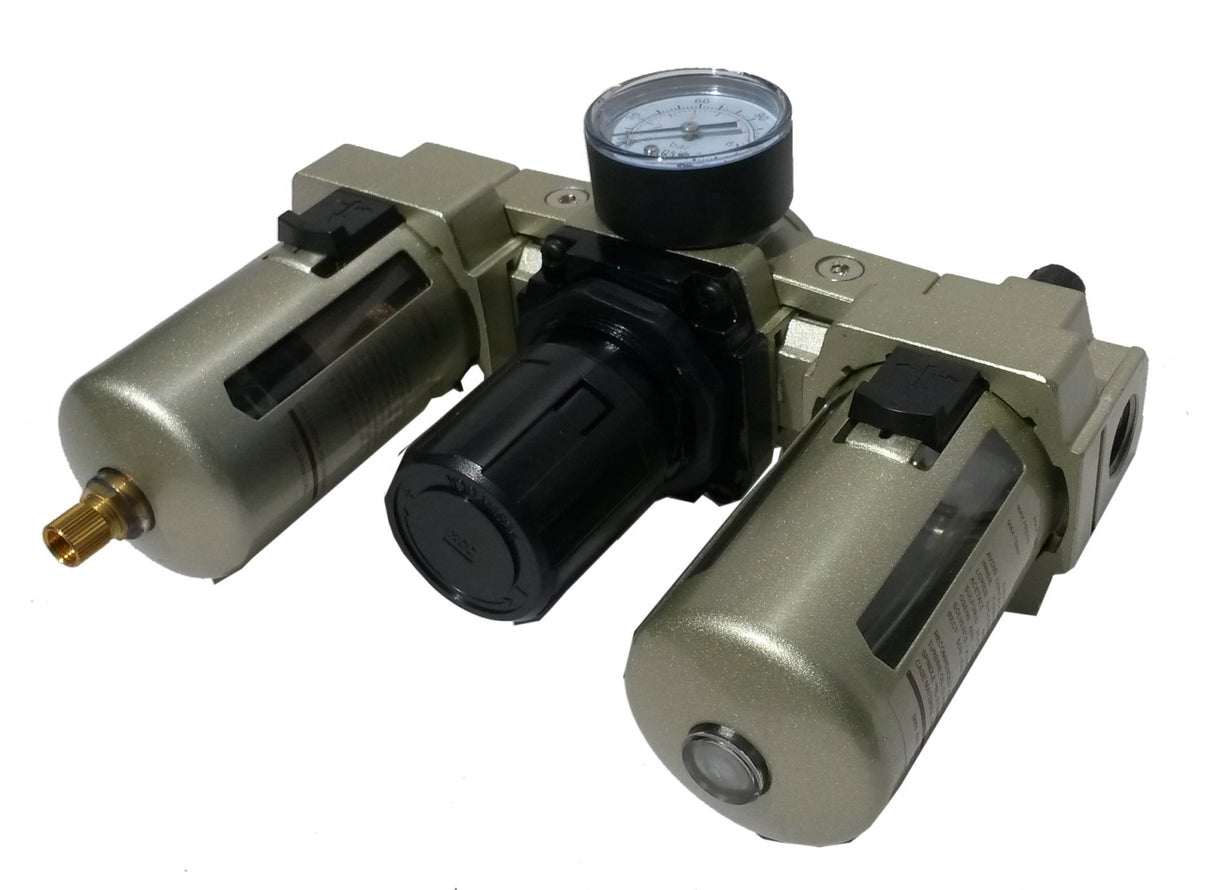 Drėgmės surinkėjas ,reguliatorius su manometru ir tepaline 1/2", MAXI (LG-15)
