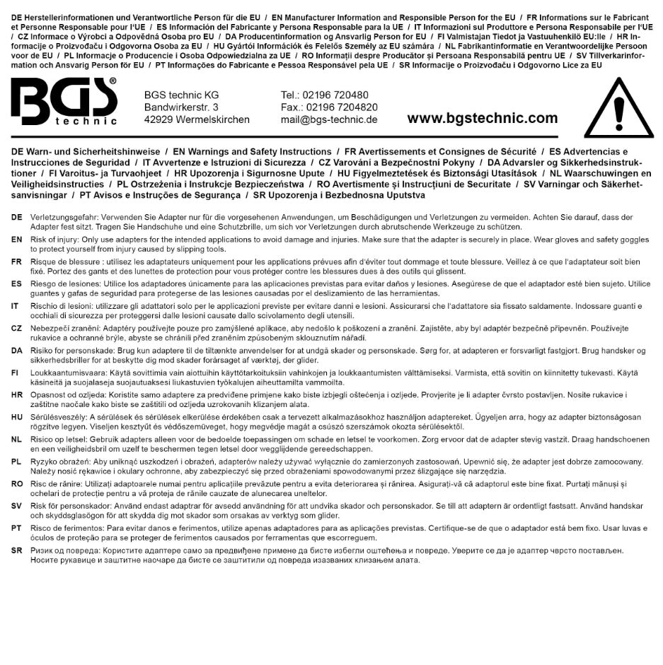 Ударный адаптер | внутренний квадрат 20 mm (3/4") - внешний квадрат 12,5 mm (1/2")