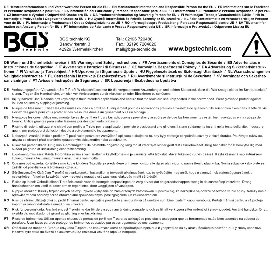 L tipo raktų rinkinys | daugiaspalviai šarnyriniai su skyle labai ilgi | T-Star (Torx) T10 - T50 | 9 vnt. (74465)