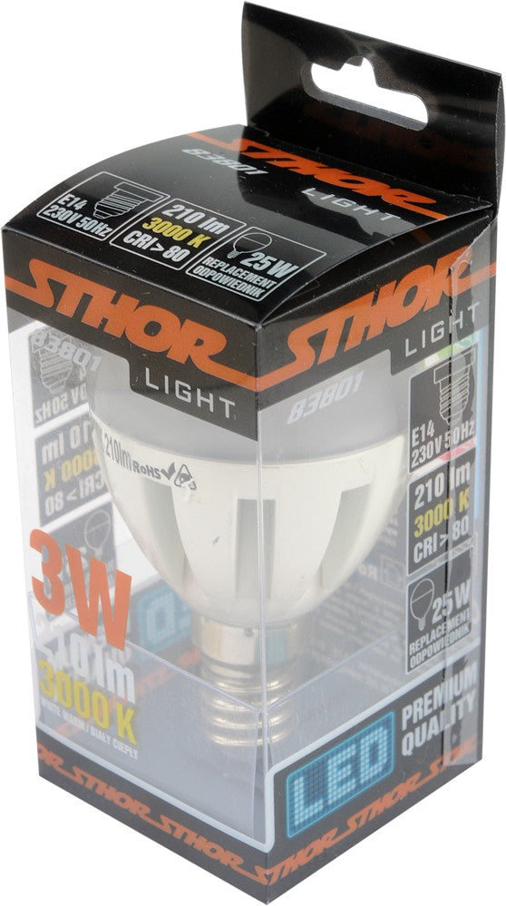 LED BULB P45 E14 230V 3W 210LM 3000K (83801)