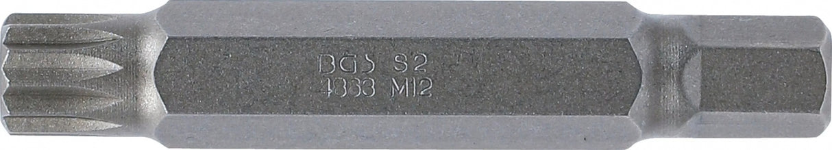 Antgalis | ilgis 75 mm | 10 mm (3/8") storis | Spline (XZN) | M12 (4863)