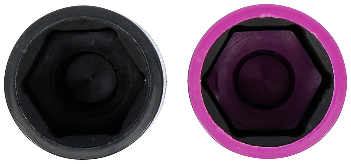 IMPACT SOCKET SET, LONG, THIN-WALLED | WITH PLASTIC PROTECTION | 12.5 MM (1/2") | 20.5 + 21.5 MM | 2 PCS (7329)