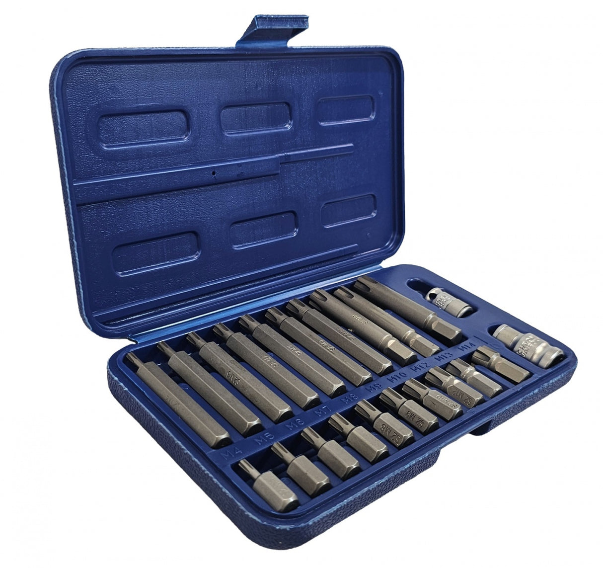 Antgalių rinkinys | 10 mm (3/8") storis | Spline (Ribe) | 22 vnt. (RB21S)