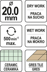 Алмазное сверло цилиндрическое | 20 mm