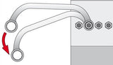 Raktas lenktas C formos 19x22 mm (YT-0175)