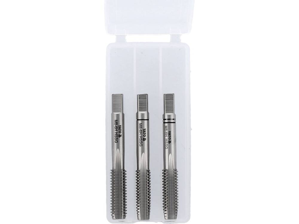 Sriegikliai 3vnt.M8x1,25, HSS/M2 (YT-2935)